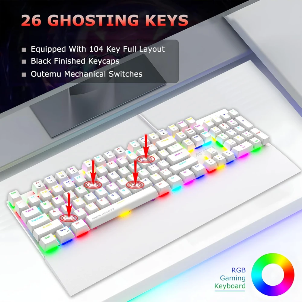 Ant Esports USB Mechanical Gaming Keyboard MK4100 RGB view 7